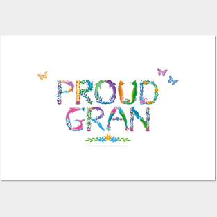 Proud Gran - Tropical wordart Posters and Art